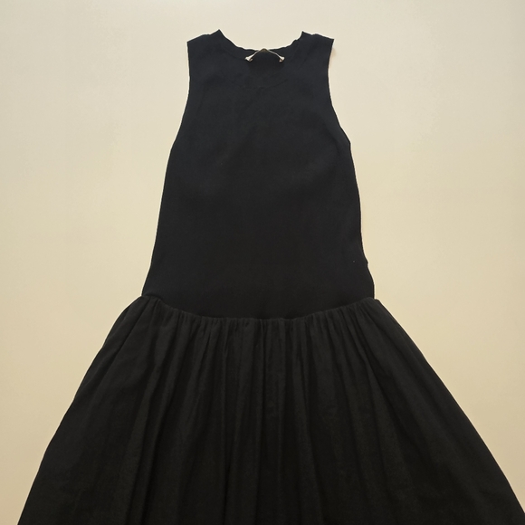 Vanessa Bruno Ennaya Midi Dress In Black Casual Crew neck Sleeveless Size 2 - Picture 4 of 13